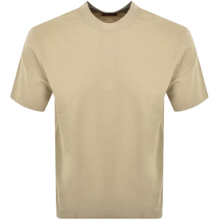 HUGO Linked T Shirt Beige Mainline Menswear